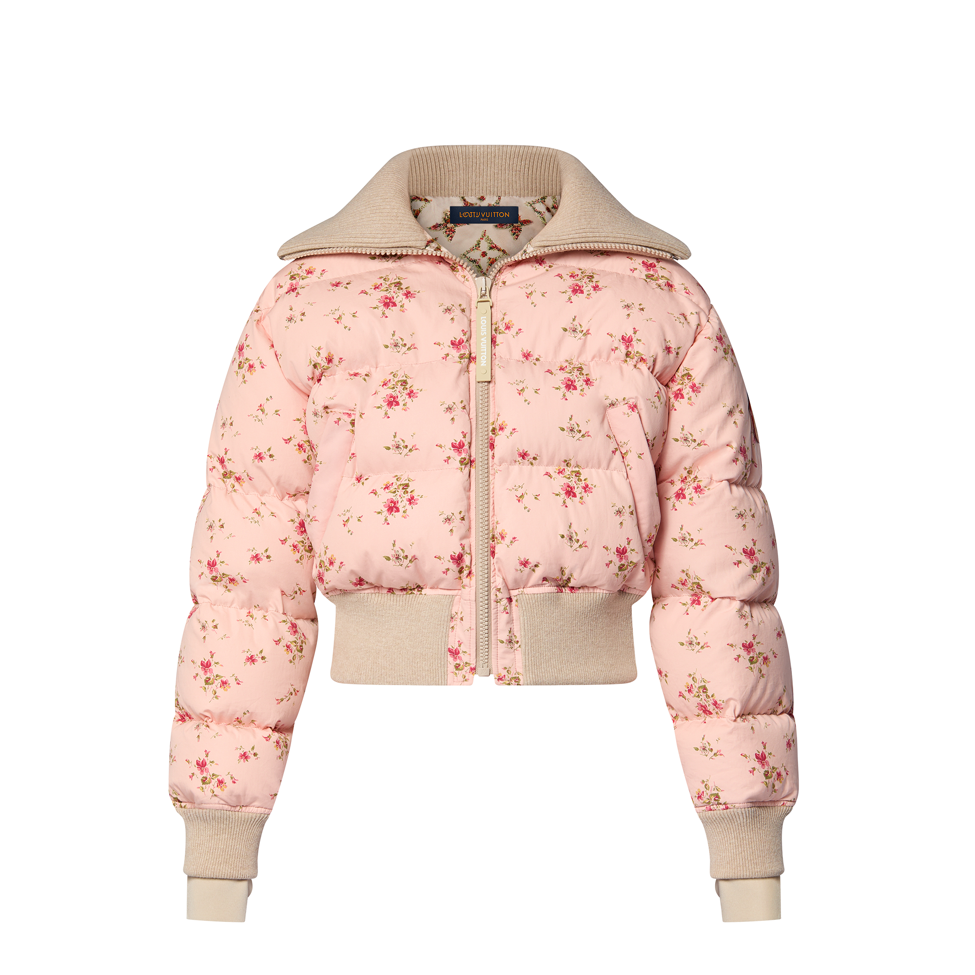 Floral Print Puffer Jacket